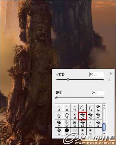 photoshop合成制作云雾缭绕的山峰