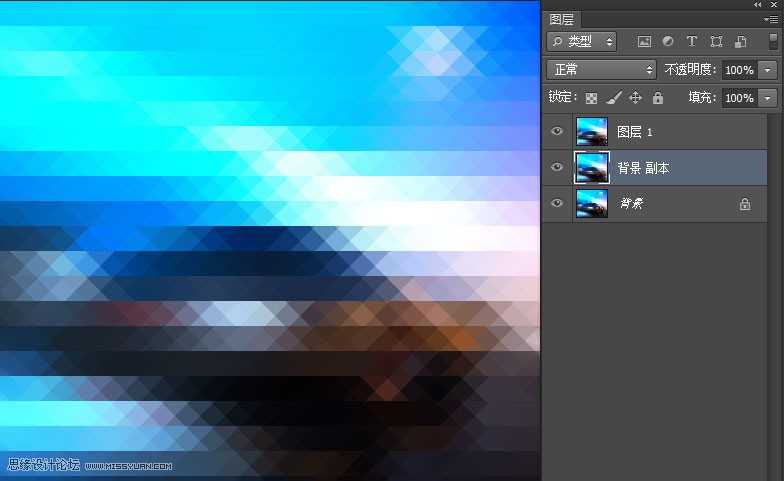 Photoshop制作时尚动感的棱形马赛克背景效果
