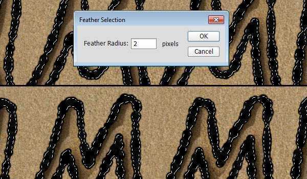 PS利用画笔描边及图层样式制作逼真的创意沙滩划痕字
