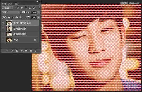 利用Photoshop CC自定义图案及快速蒙版制作个性编织效果教程