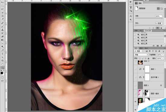 Photoshop详细解析荧光妆容人像片后期商业修图教程