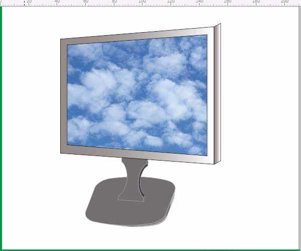 cdr怎么设计电脑显示器模型? cdr画立体显示器的教程