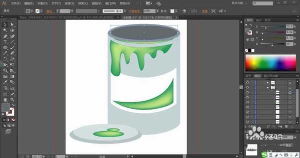 ai怎么手绘油漆筒插画? ai油漆桶的画法