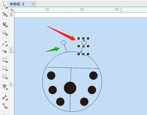cdr怎么手绘七星瓢虫? cdr画七星瓢虫的技巧